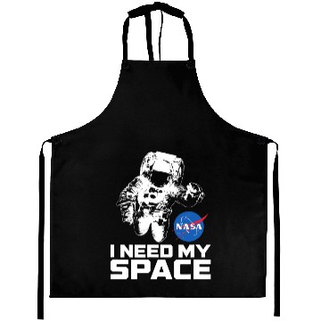 Discover NASA Logo - I Need My Space with Astronaut Aprons