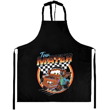 Discover Retro 90s Tow Mater Checkerboard Racing Baseball Jerseys Aprons