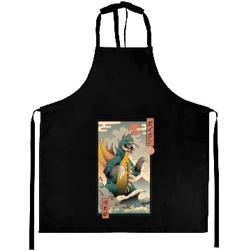 Discover Alien Kaiju Ukiyo-e - Gigan - Aprons