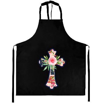 Discover Floral Patchwork Cross Premium Aprons
