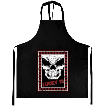 Discover Lucky 13 Skull Aprons