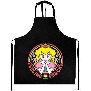 Discover Retro Princess Peach Aprons,Princess Peach Mario Aprons
