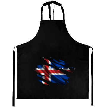Discover Iceland Ripped Flag Aprons