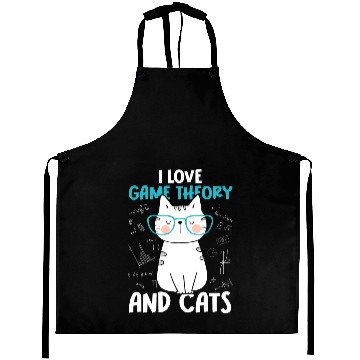 Discover Cat Paws I Love Math and Cats 2Funny Game Theory Aprons
