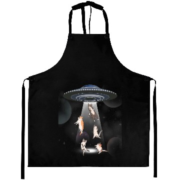 Discover Cat Paws Alien Cat Galaxy Cat Cat UFO Aprons