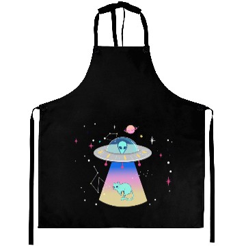 Discover Cat Paws Alien Abduction Area 51 Cute Aesthetic Pastel Goth Aprons