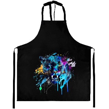 Discover black cats Paws panthers Wild Cat Graphic Face Aprons
