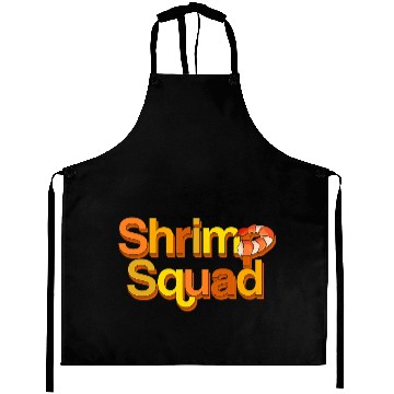 Discover Shrimp Gift Squad Eating Seafood Prawn Chef Aprons