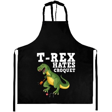 Discover Dinosaur Dino TRex hates croquet dinosaur joke crocket wickets Aprons