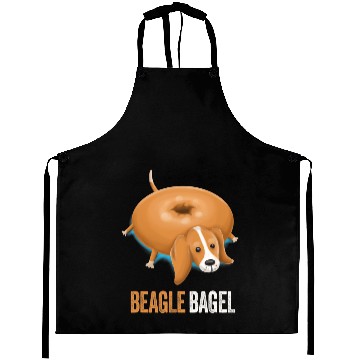 Discover Beagle Dog Bagel Bread Pun Funny Animals Aprons