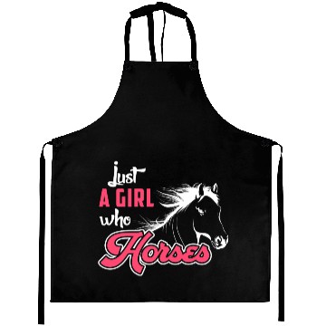 Discover Funny Horse Girl Who Loves Horses Horseshoe Equestrian Sport Dressage Aprons