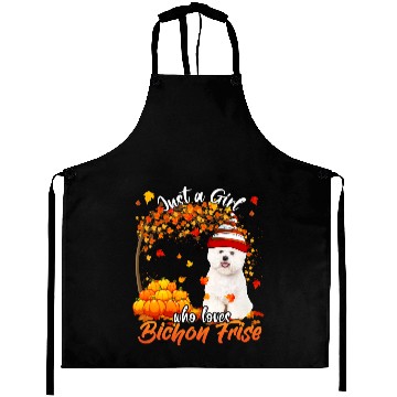 Discover Dog Bichon Frise Just A Girl Who Loves Bichon Frise Dog Thanksgiving Aprons