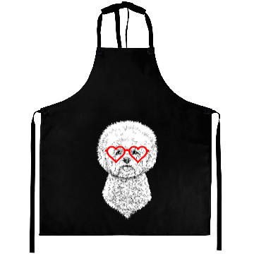Discover Dog Bichon Frise Valentines Day Dog mom Dog Lover Aprons