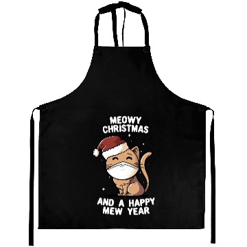 Discover Cat Paws Meowy Catmas And A Happy Mew Year Funny Kitten Christmas 274 Aprons