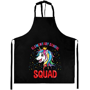 Discover Unicorns Elementary School Squad Unicorns Girls Back To School Aprons