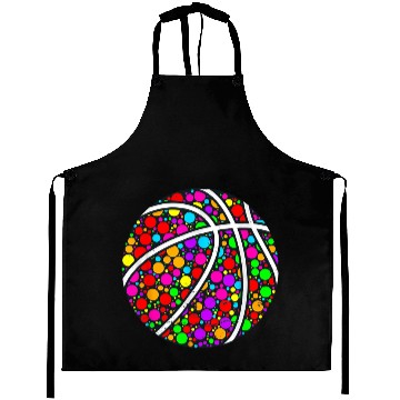 Discover Basketball Gift Dot day Colorful Basketball Boy International Dot Day Aprons