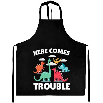Discover Dinosaur Dino Here comes Trouble with a Dinosaur Aprons