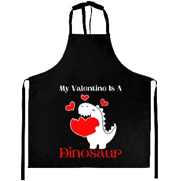 Discover Dinosaur Dino My Valentine Is A Dinosaur Funny Reptile Valentines Boys Son Aprons