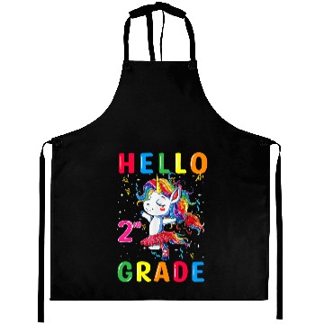 Discover Unicorns Hello Second Grade Back To School Cute Aprons