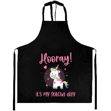 Discover Unicorns Kids Hooray Its My Gotcha Day Adoption Unicorns Adopting Gift Aprons