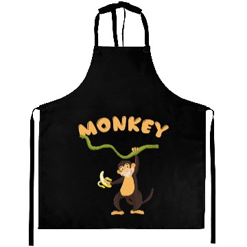 Discover Monkey Lover Zoo Animal Lover Chimpanzee Cute Monkey Aprons