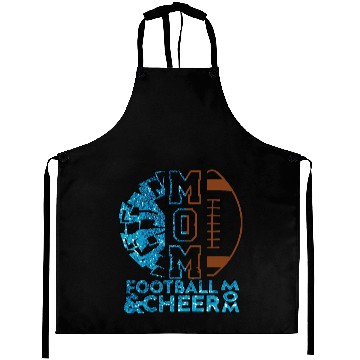 Discover Football Gift Cheer Football Cheerleading Mom Of Both Messy Bun Bleached 2 Aprons