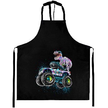 Discover Dinosaur Dino Dino Skull Day of the Deads Monster Truck Dinosaur Sugar Skull Boys Aprons