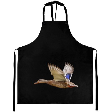 Discover Duck Gift Mallard Duck in Flight Ornithology Aprons