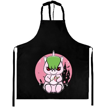 Discover Unicorns With knifes Pastel Goth Aprons