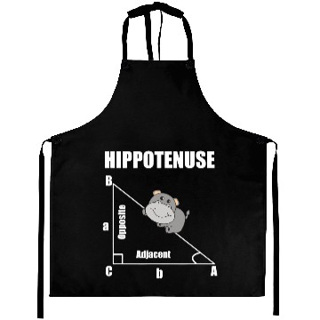 Discover Hippo Gift Nerd Geometry Hippotenuse Hypotenuse Math Pun Aprons