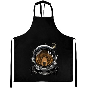 Discover Bear Astronaut Space Exploration Astronomy Lover Aprons