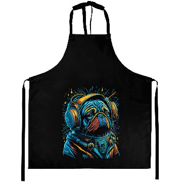 Discover Astronauts Galactic Pugstronaut Adorable Space Pug Adventure Graphic Aprons