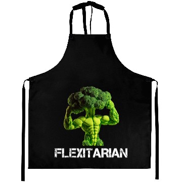 Discover Flexitarian Broccoli Bodybuilder Clean Eating Weight Lifting Aprons