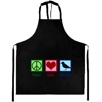 Discover Cute Bird Watcher Peace Love Birding Aprons