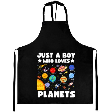 Discover Astronauts Boy Solar Planets Orbit Educational Astrology Space System Aprons
