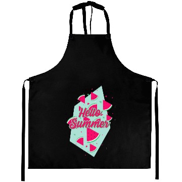 Discover Hello Summer Vacation Beach Watermelon for Melon Lover Aprons