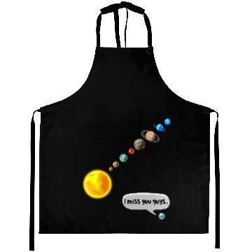 Discover Astronomy Lover Funny Pluto and Solar System Space Science Astronomy Gift Aprons