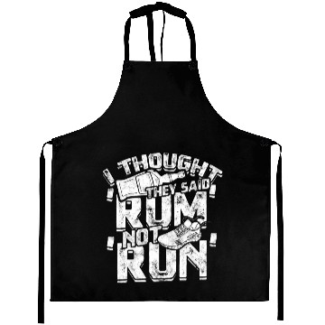 Discover I thought they said rum not run Jogging Aprons