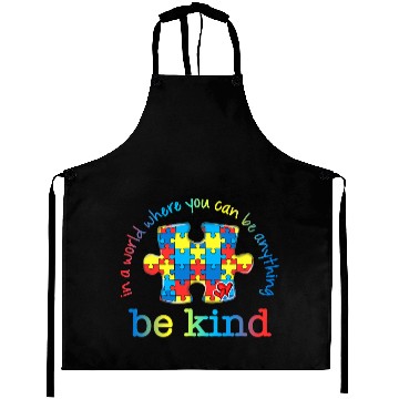 Discover Autistic Be Kind Autism Awareness Puzzle Rainbow Choose Kindness Aprons