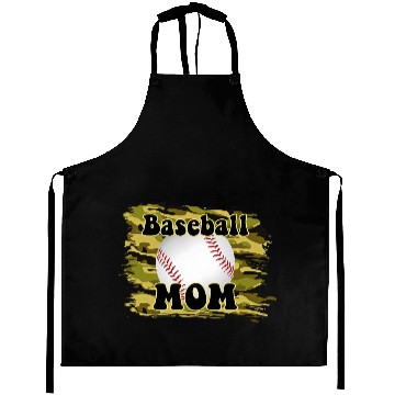 Discover Baseball Gift Bleached Baseball Mom Cheetah Leopard Baseball Mothers Day Aprons