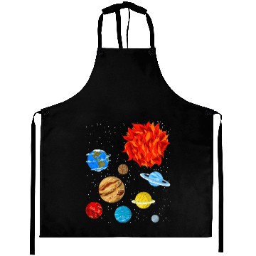 Discover Astronomy Lover Space Science Galaxy Planets Solar System 5 Aprons