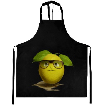 Discover Grumpy Lemon Nerdy Lemon Face Aprons