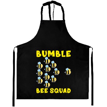 Discover Bee Beekeeping Funny Bumble Bee Squad Friends Team Beekeeper Aprons