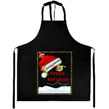 Discover Happy Holidays Elf Design Aprons