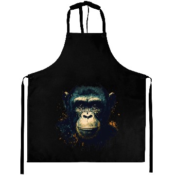 Discover Chimpanzee Monkey Portrait Aprons