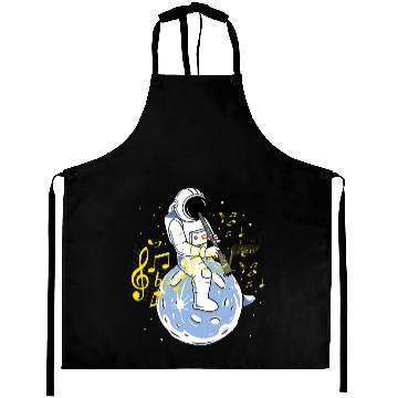 Discover Astronauts Playing Clarinet for Clarinet Player Aprons