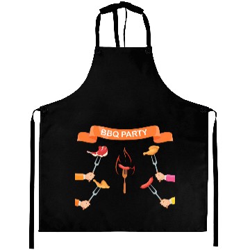 Discover BBQ party grill barbecue summer grilling funny Aprons