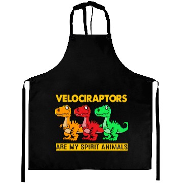 Discover Dinosaur Dino Velociraptor Spirit Animals Reptile Aprons