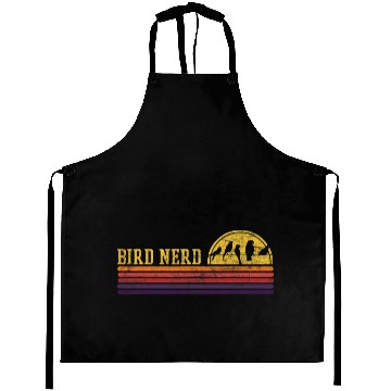 Discover Bird Nerd Retro vintages Distressed Bird Watcher Aprons