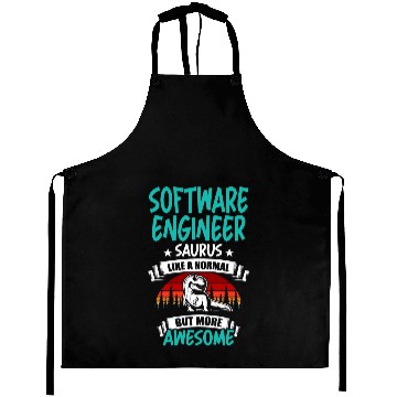 Discover Dinosaur Dino Software Engineer Saurus Like Normal T Rex Dinosaur Aprons